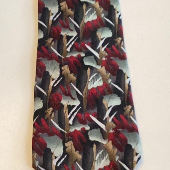 Vintage J. Garcia 10th Anniversary Oak Tree Silk Tie - Picture 2 of 6